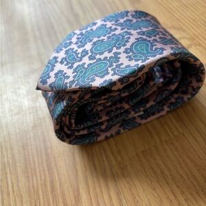 Paisley Patterned Tie - Pink and Blue